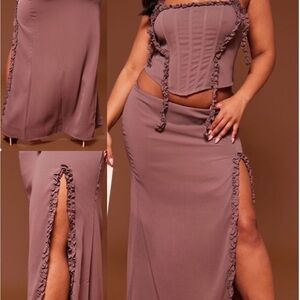 PrettyLittleThing Mauve Maxi Skirt